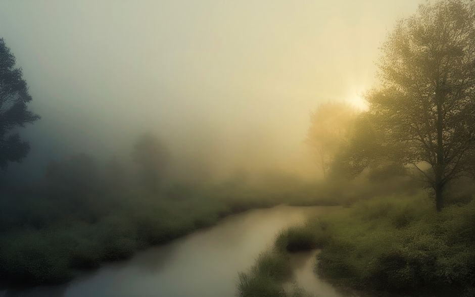 Detail Gambar Sungai Saat Pagi Berkabut Number 17