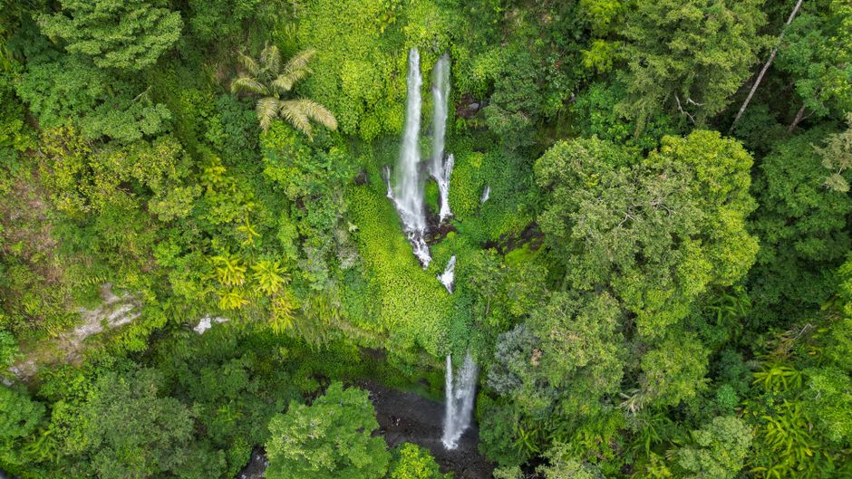 Detail Foto Air Terjun Dari Sudut Drone Number 13