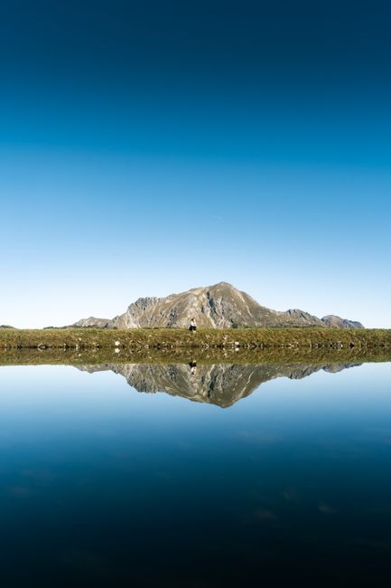 Detail Foto Danau Refleksi Gunung Number 6