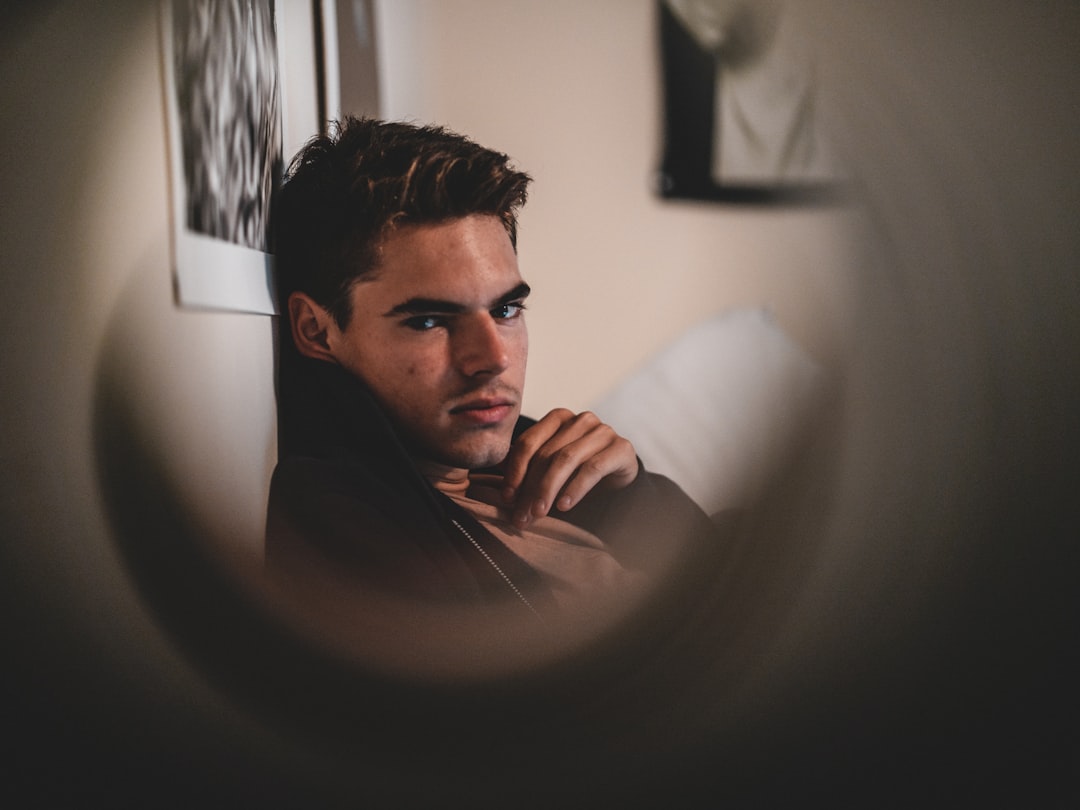 Man Portrait Thoughtful Expression Window Light E747
