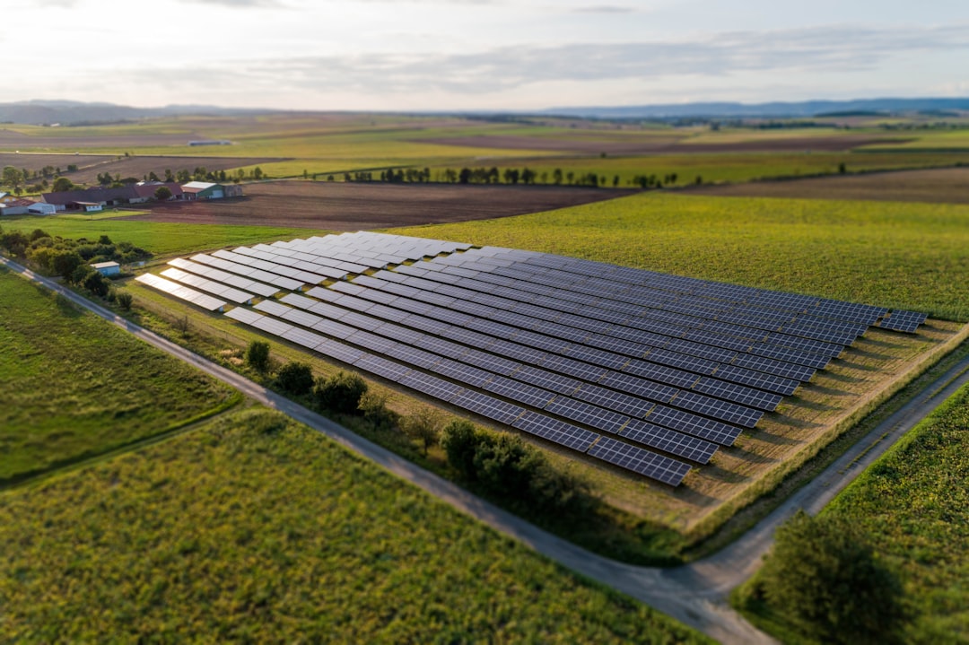 Solarpark Mit Techniker Bei Inspektion Foto 18e2