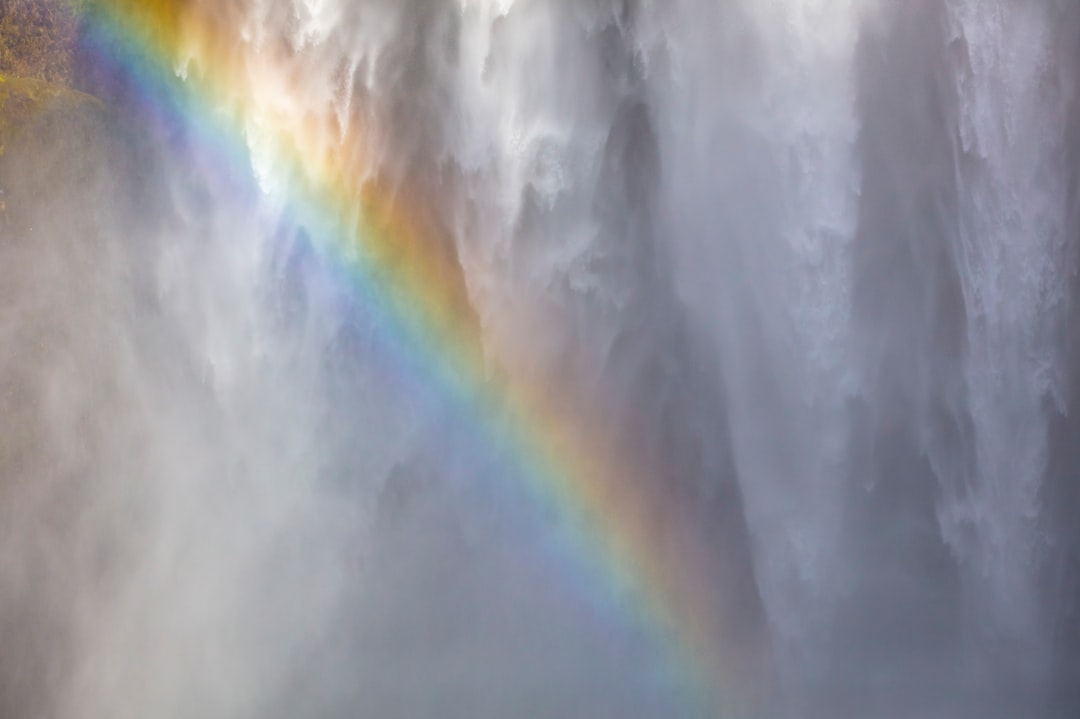 Wasserfall Regenbogen Sonnenlicht Nahaufnahme 7894