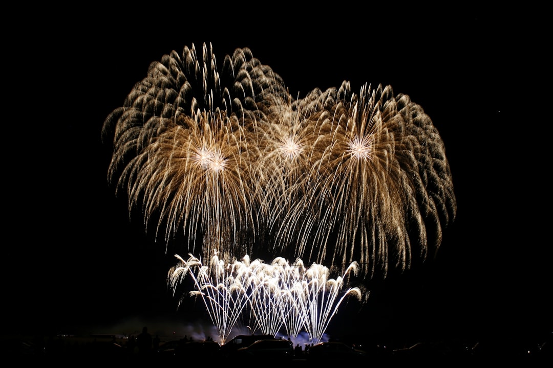Silvester Raketen Feuerwerk Nachthimmel 970c